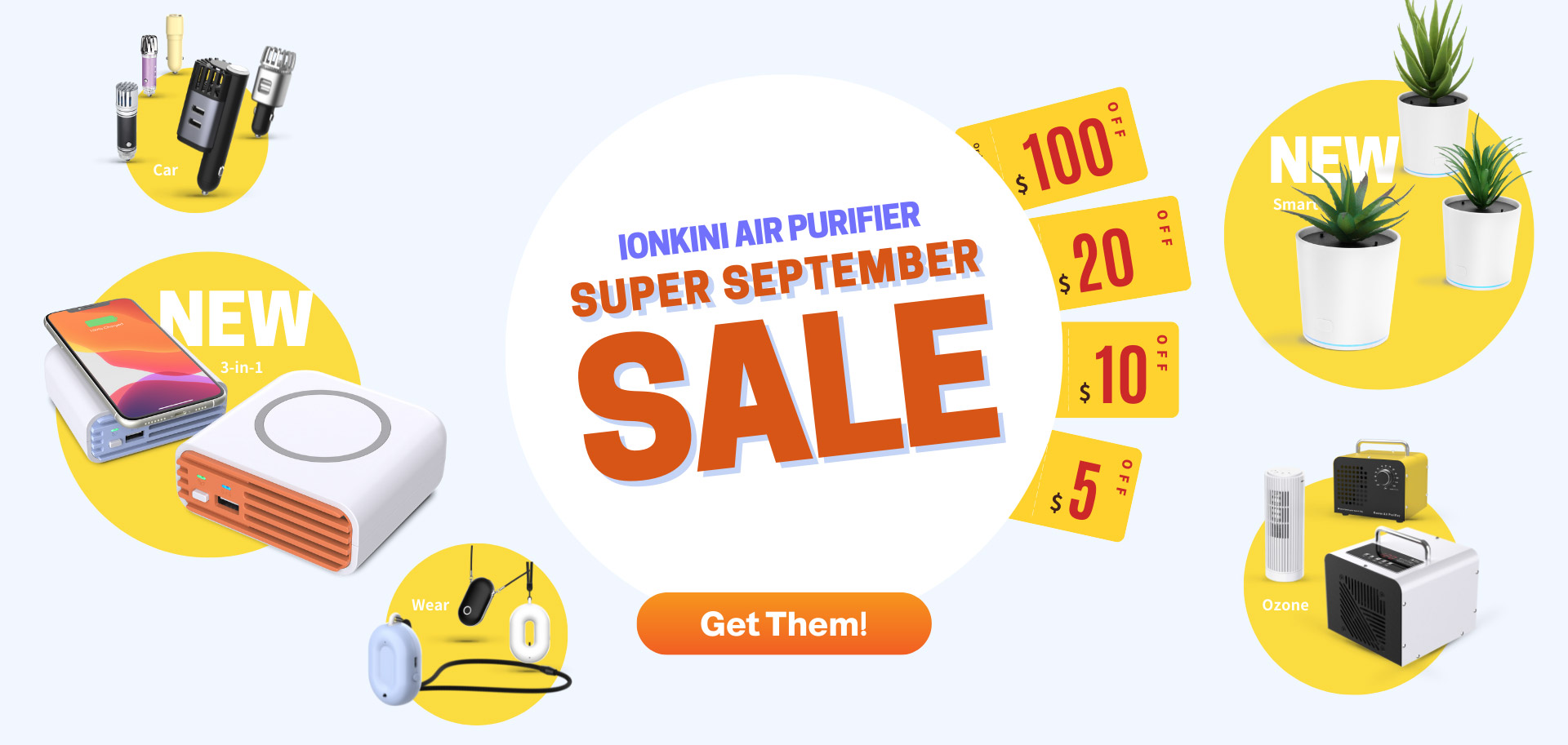 IONKINI SuperSeptember Air Purifier Sale 2022, air purifier sales, air purifier price, air purifier discount