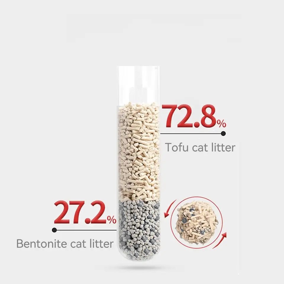 mix cat litter, mixed cat litter, bentonite cat litter, tofu cat litter
